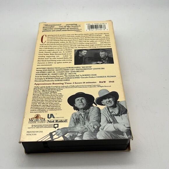 Red River (VHS,, Western Legends) Movie JOHN WAYNE - Picture 2 of 3